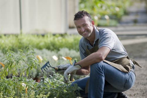 Low-carbon van used for sustainable garden maintenance in West Heath